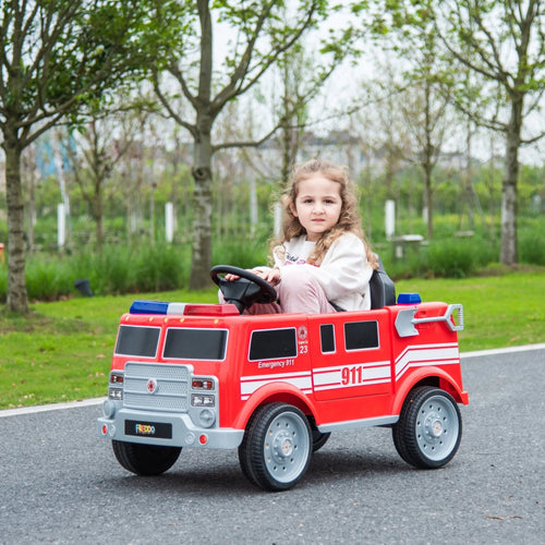 12V Freddo Fire Truck 1 Seater Ride on - LittleTreasures